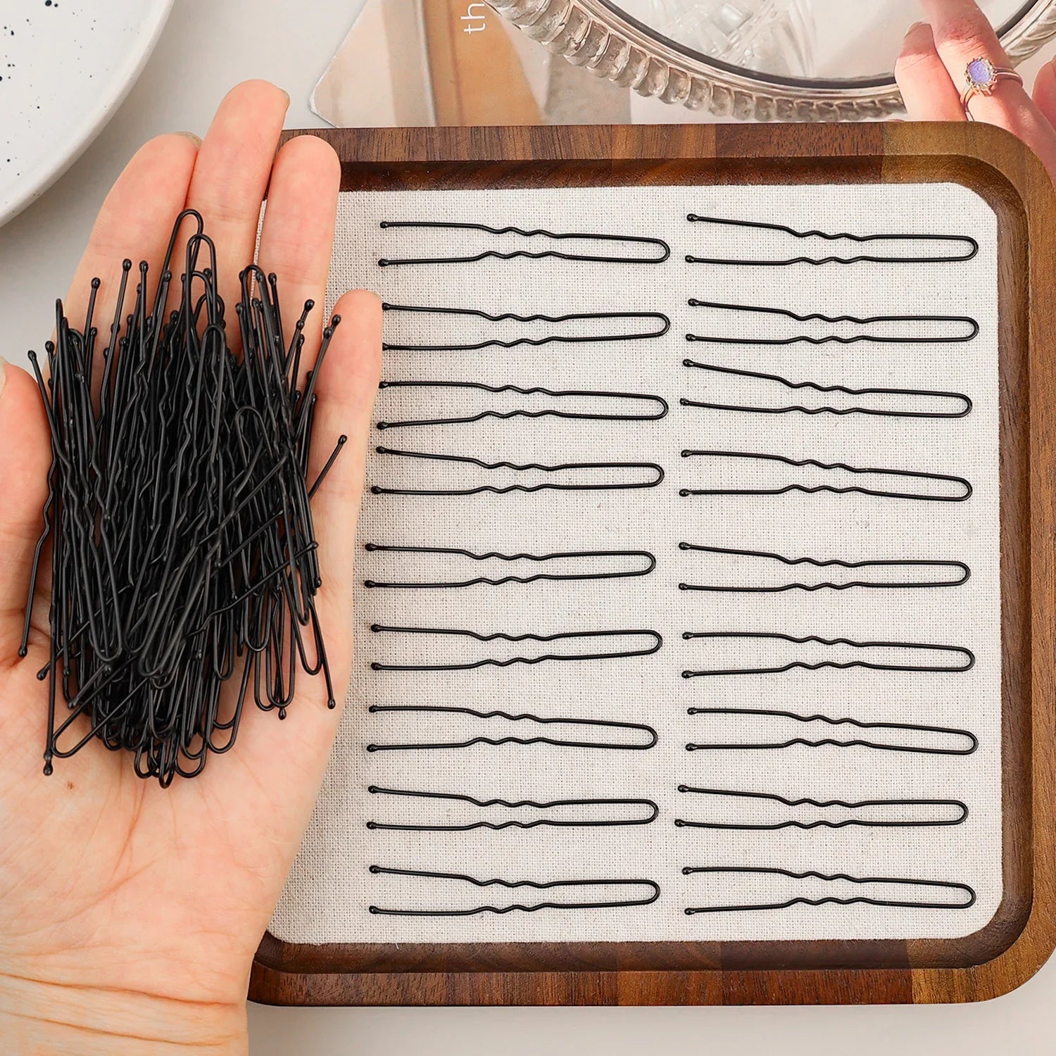 5/6/7cm U-Shaped Wavy Hair Clips Bobby Pin Barrette Salon Grip Black Metal Hairpins DIY Bridal Hairstyle Women Hair Accessories Zpaxo