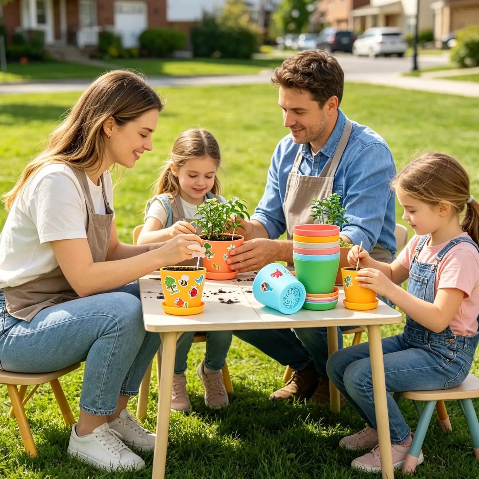 Flower Pots Kids Educational Colorful DIY Party Favors Gardening Zpaxo China Mainland