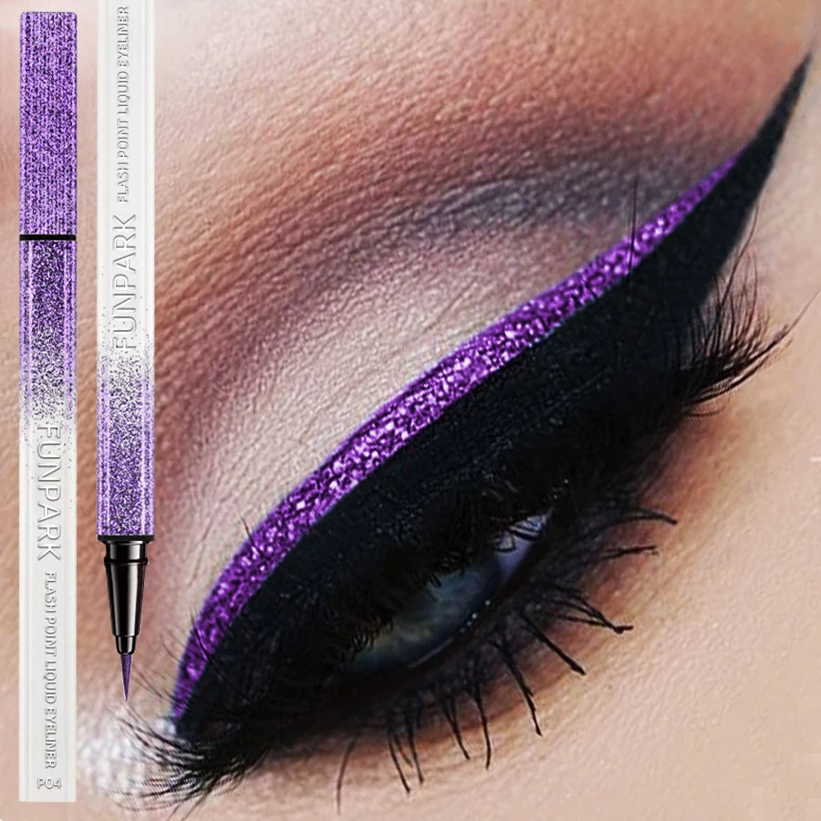 Purple Fine Liquid Eyeliner Waterproof Long Lasting Eye Pen