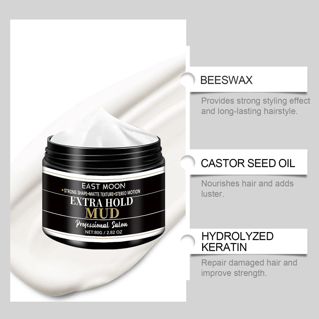 Keratin Hair Styling Cream Strong Hold Reduce Curly Matte Finished Keep Smoothing Non Sticky Improve Frizz Men Hair Shaping Gel Zpaxo
