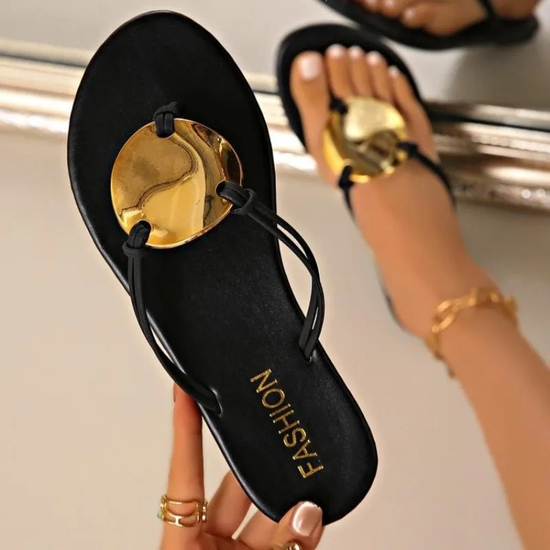 Women Slippers Summer Beach Slip Anti-slip Flip Flops Luxury Flat