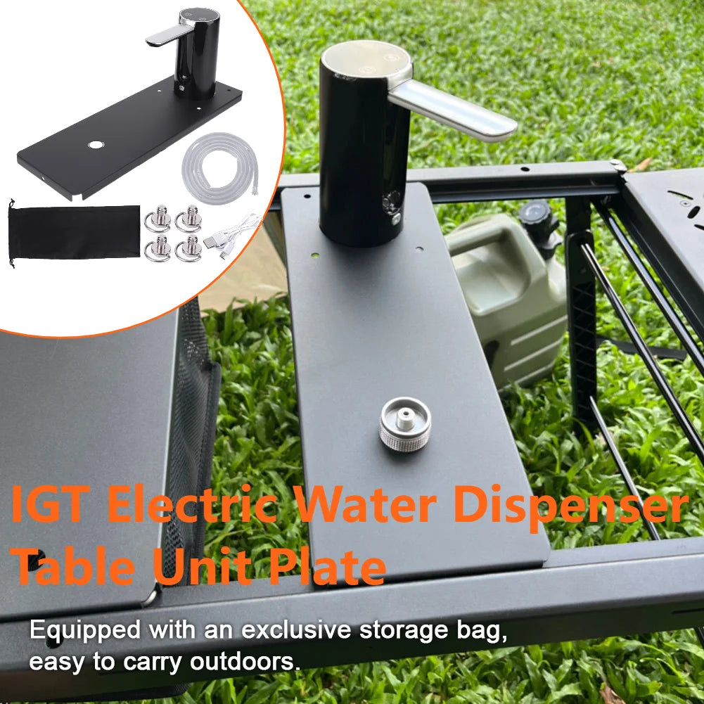 Camping IGT Electric Water Pump Carbon steel Table Unit Plate IGT Table Accessory IGT Electric Water Dispenser Camping Equipment Zpaxo