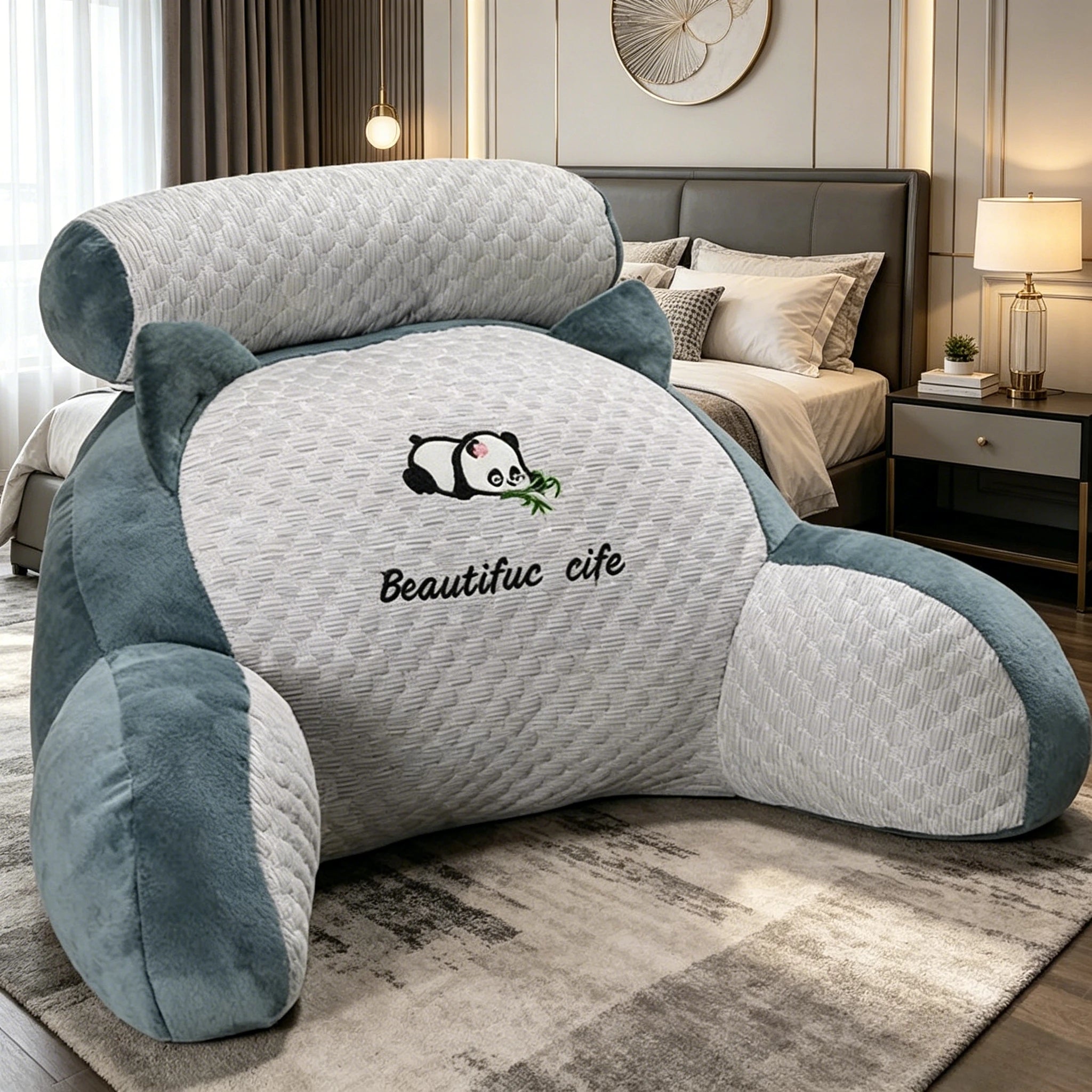 Ergonomic Reading Pillow Adjustable Back Support Soft Lumbar Bed Sofa
