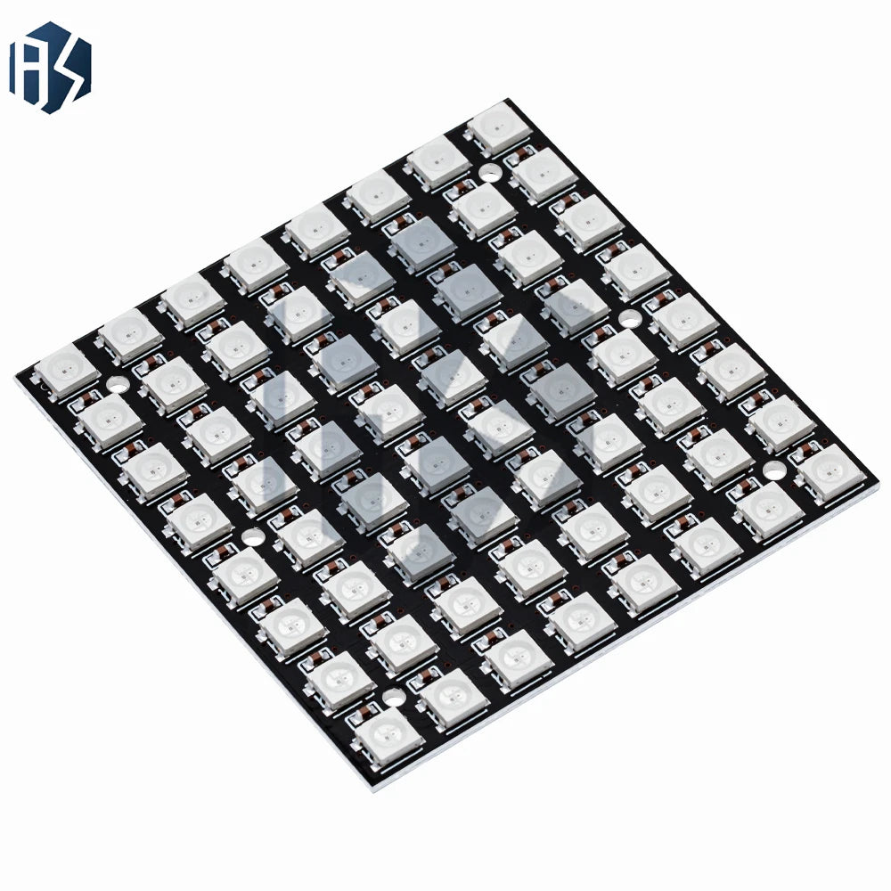 WS2812 8x8 RGB LED Matrix 64 Programmable 5050 Addressable LEDs Zpaxo