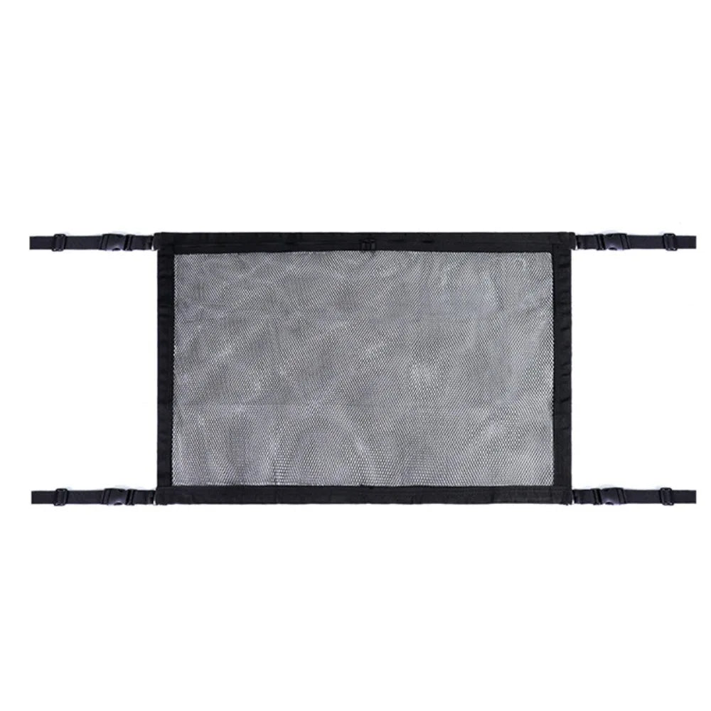 Double Layer Car Ceiling Storage Net Large Capacity Space-saving Car Ceiling Mesh Pouch Black Zippered Car Roof Storage Mesh Bag Zpaxo M-1 Grid