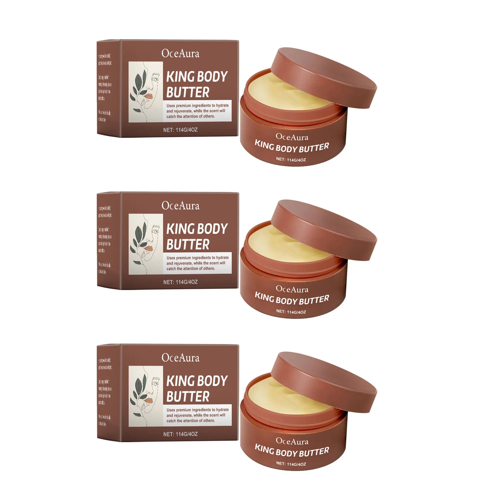 Shea Butter Moisturizing Cream Soft Smooth Skin Care Nourishing Body Butter Intense Hydration for Dry & Rough Skin Body Care Zpaxo 3Pcs