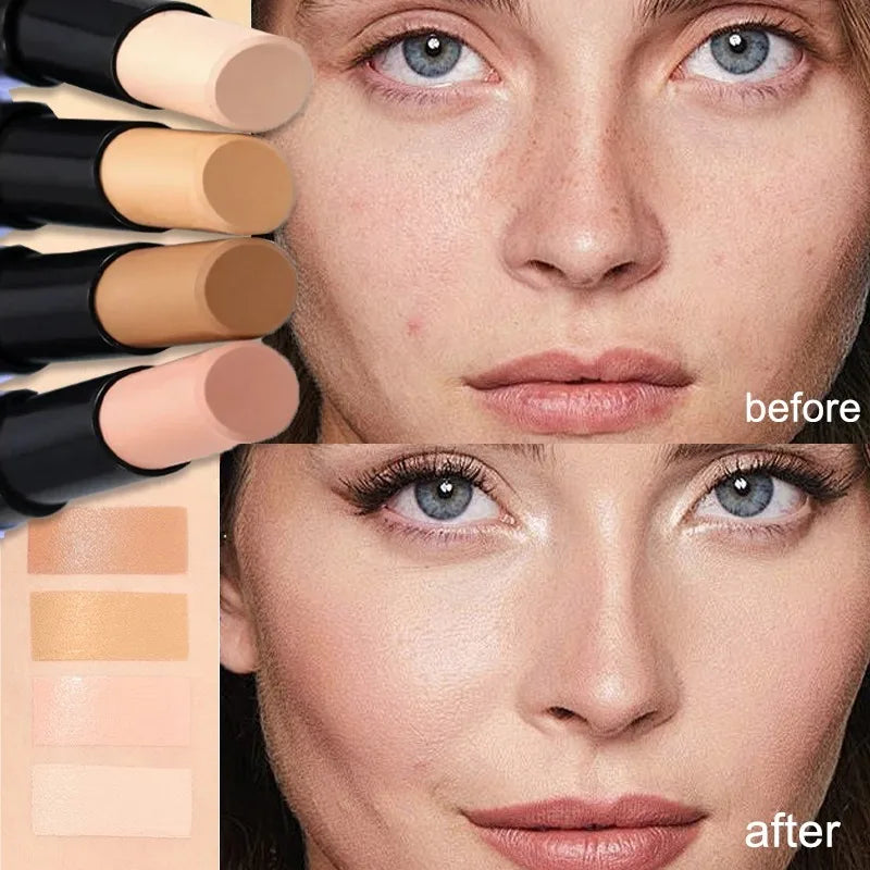 4 Colors Facial Foundation Concealer Stick Lasting Coverage Dark Skin