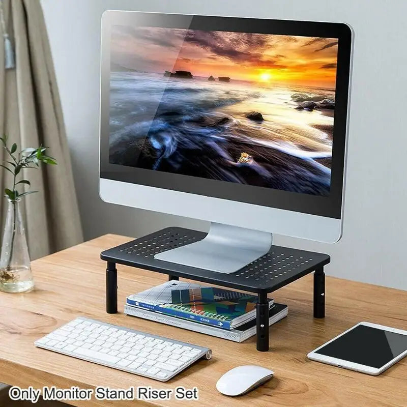 652F 14.57" Monitor Stand Riser Large Size Multiple Screen Stand for Computer Laptop Zpaxo