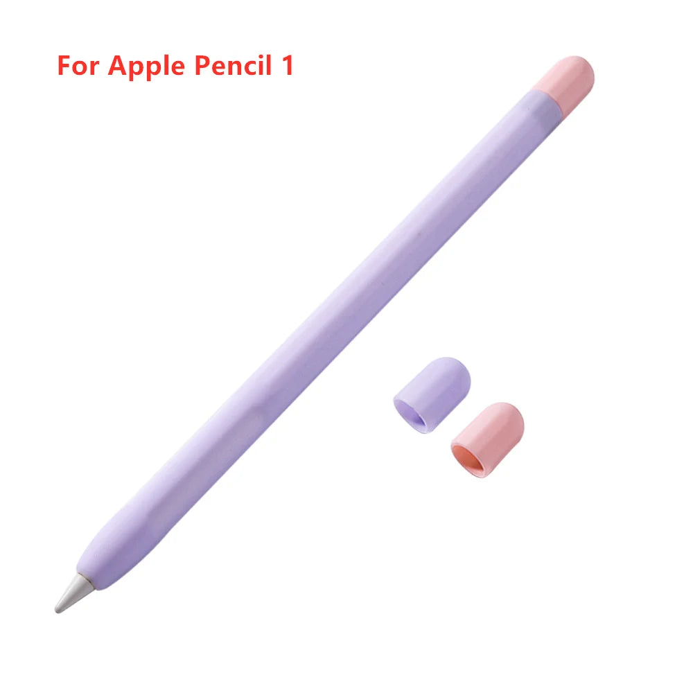 Soft Silicone Pen Cover Protector For Apple Pencil 1st 2nd Generation Touchscreen Stylus Pen 2 1 Anti Slip Protective Case Cover Zpaxo Pencil 1st Lavender
