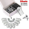 New 30pcs Lawn Mower Cutting Blades W/Screw Kit Replacement for Husqvarna Automower/Gardena Robotic Lawnmower Repair LIJIao Zpaxo Silver-30sets