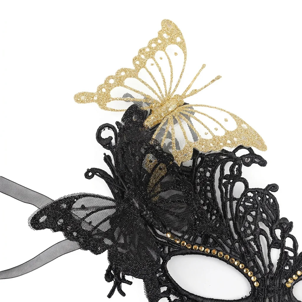 Butterfly Lace Half Face Mask – Masquerade & Cosplay