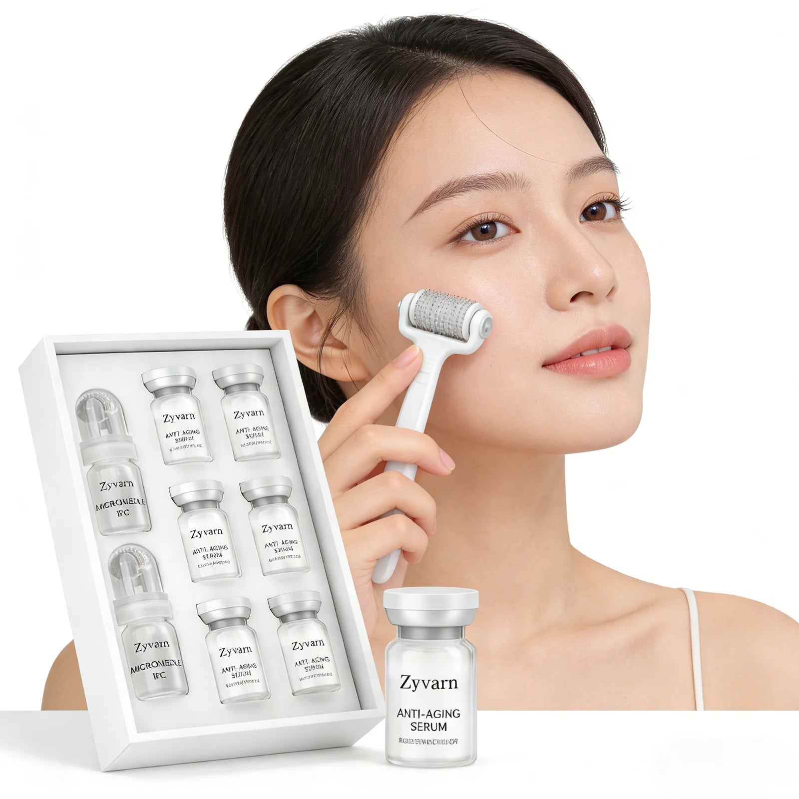 Facial serum 0.25mm Roller Microneedle Set Moisturizing Repairing Barrier Protection Soothing Redness Autumn Winter Special Care Zpaxo