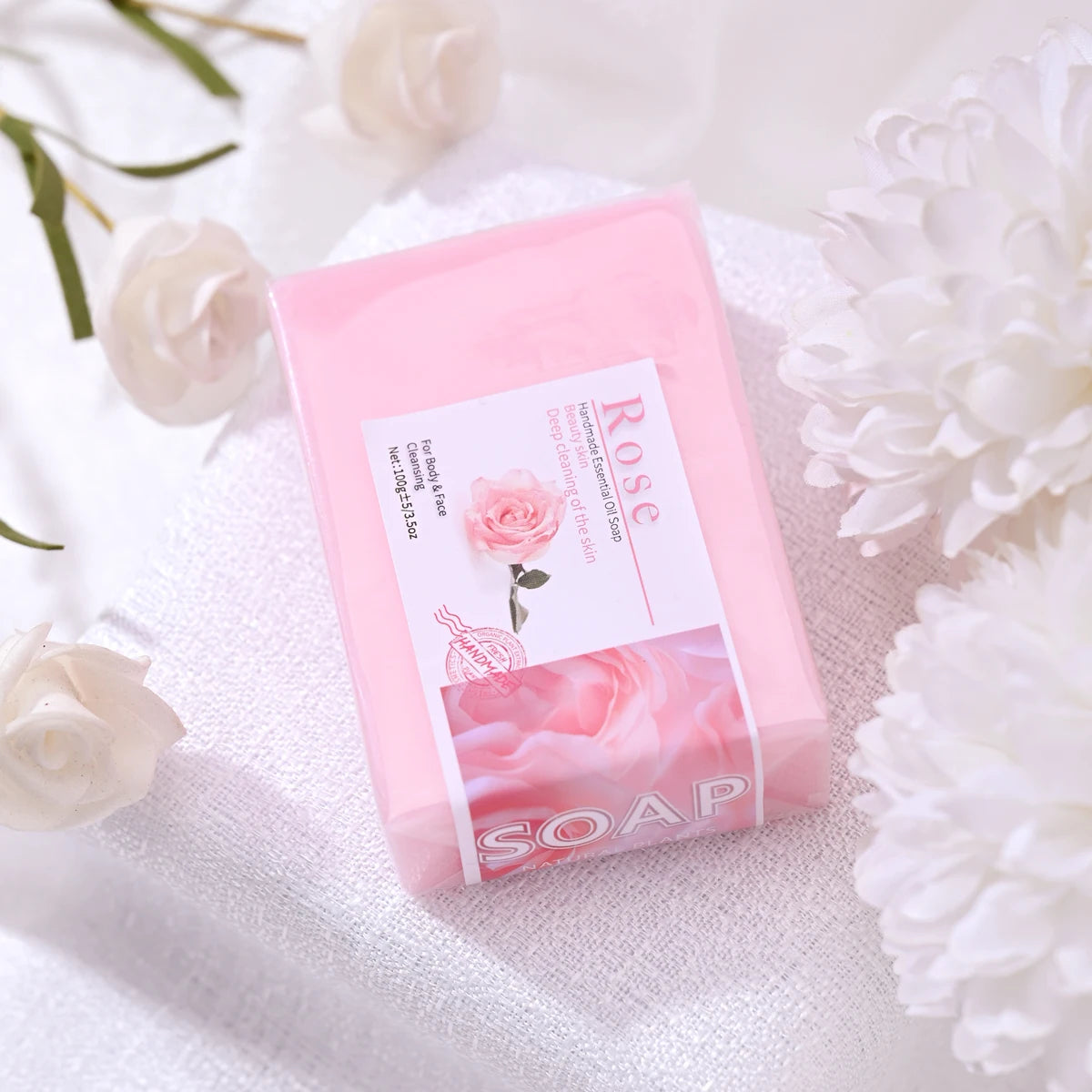 Handmade Rose & Olive Oil Soap – 100g Hydrating Bar Handmade Bar Soap Zpaxo