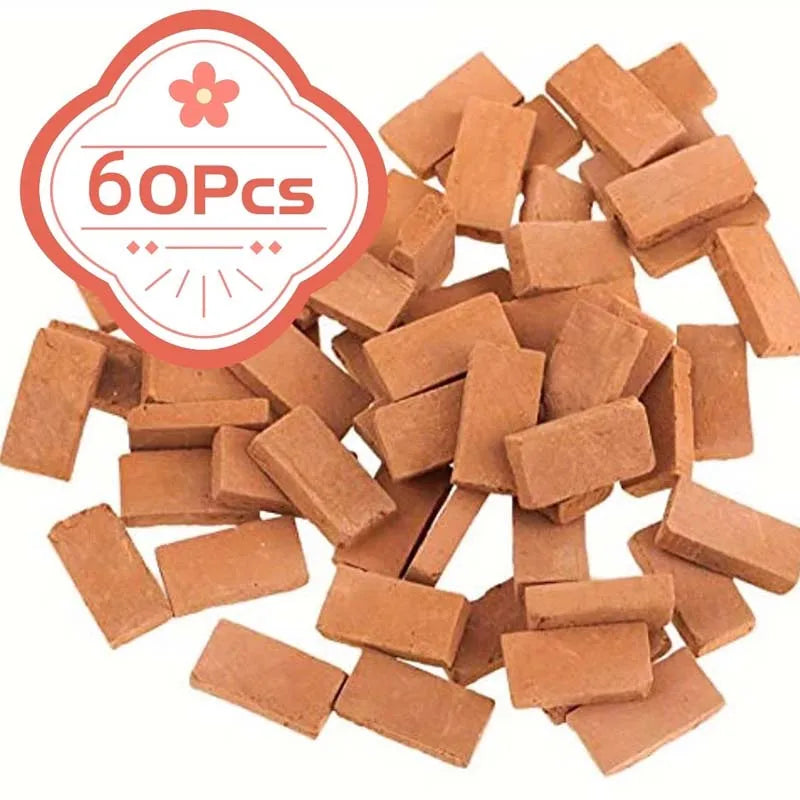 1:16 Mini Red Bricks – Miniature Landscape Model Building Blocks Miniature Building Blocks Zpaxo 60PCS