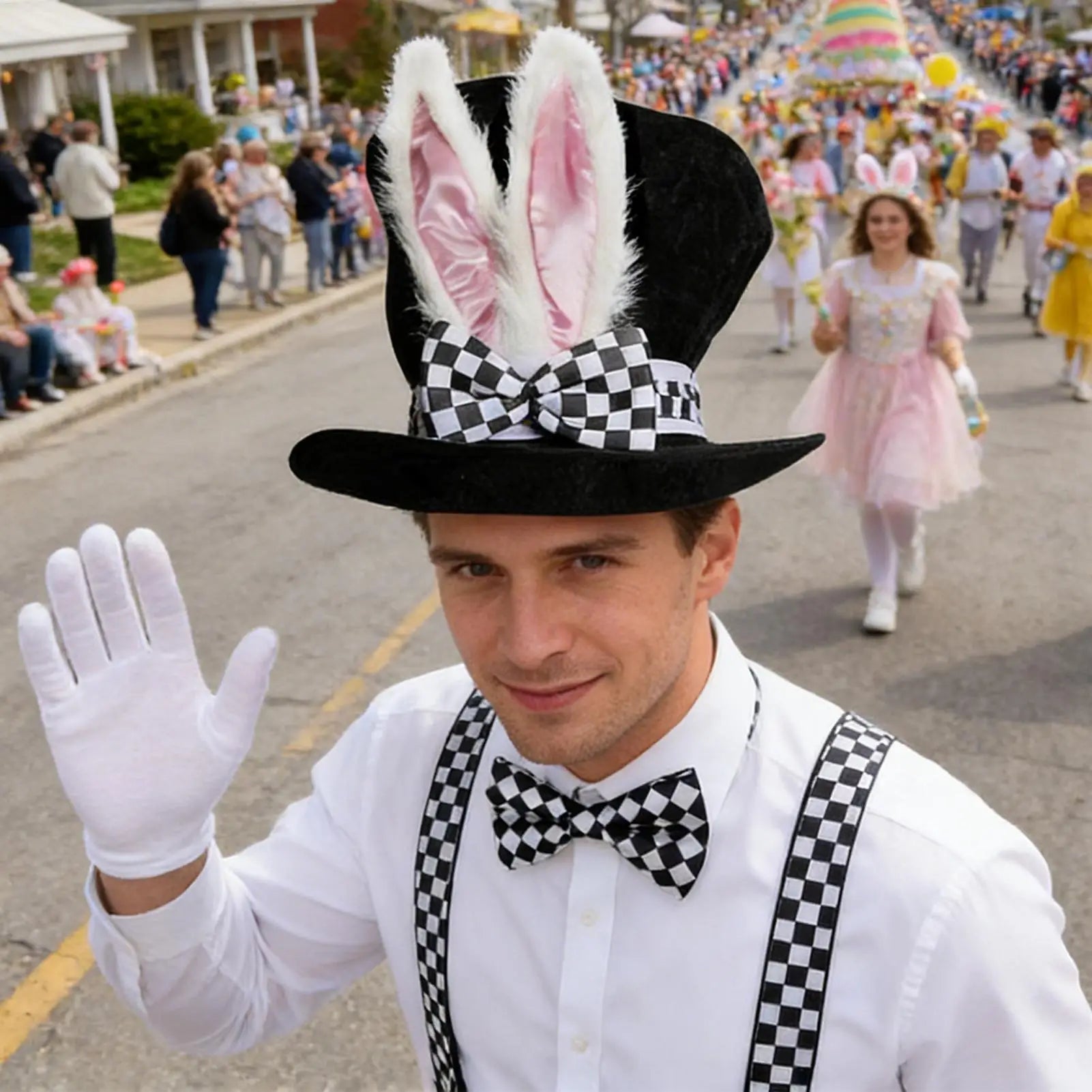 Easter Bunny Costume Adult Cosplay Outfit Hat Holiday Dress Up