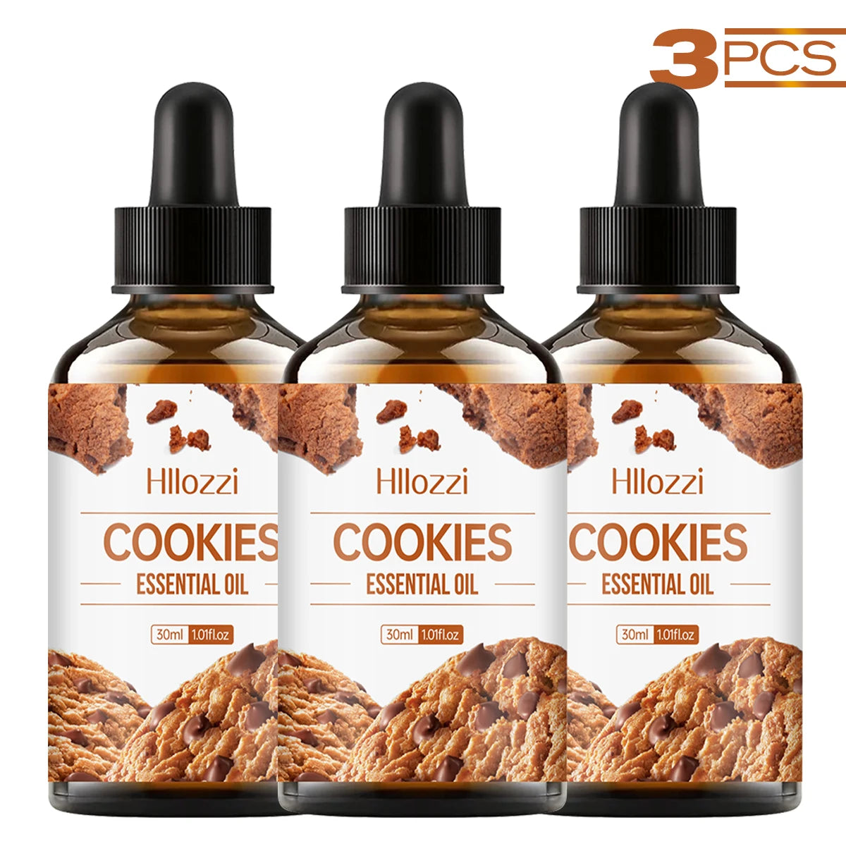 Cookies Essential Oil Hydrating Moisturizing Aromatherapy Candle Soap Zpaxo COOKIES 3PCS 30ml