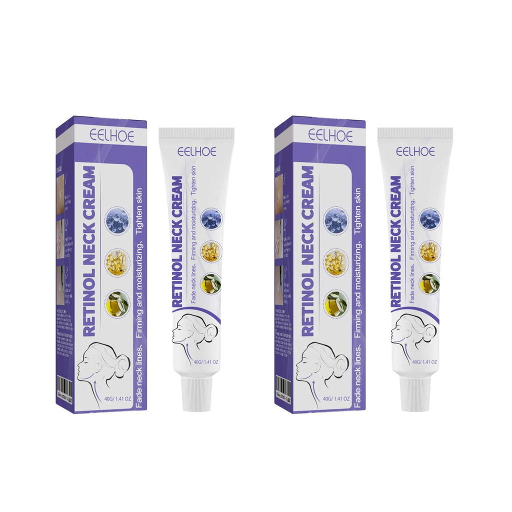 Retinol Neck Cream Lighten Neck Lines Lift Firming Double Chin Improve Elasticity Skin Moisturizer Rejuvenation Neck Skin Care Zpaxo 2 x 40ml Boxed