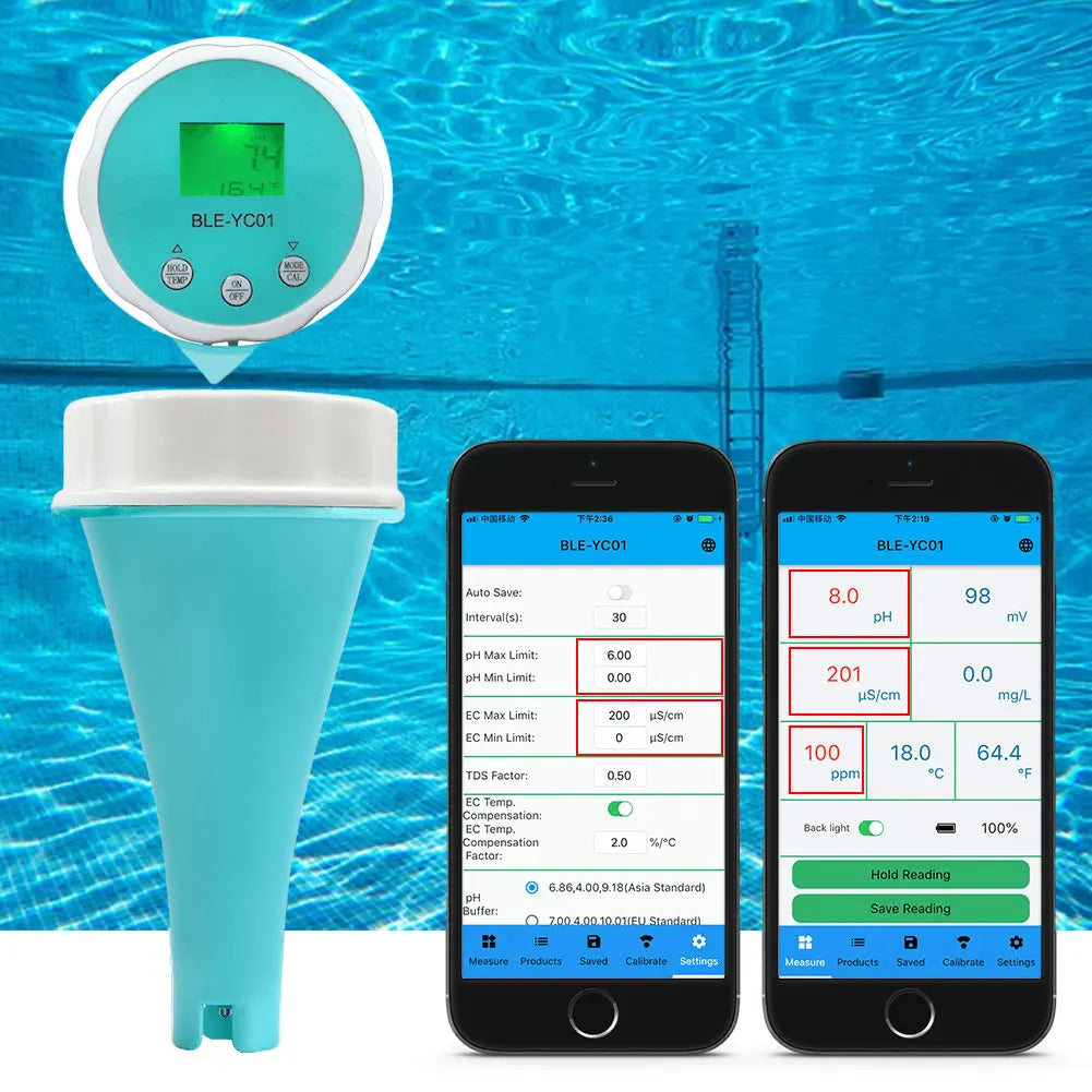 1 Smart Floating Swimming Pool Water Analyzer APP Online Monitor Test