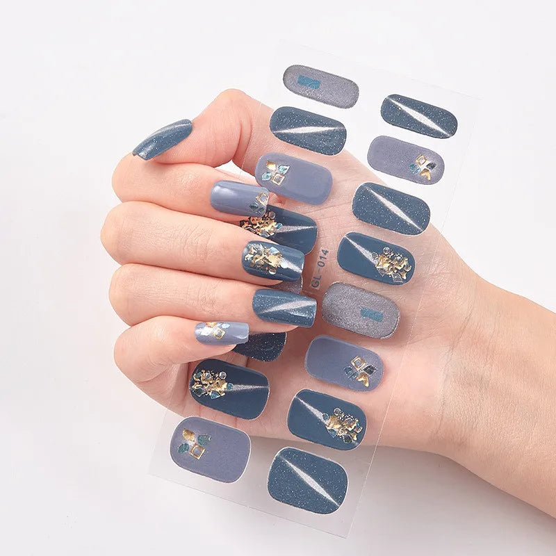 53 Colors Nail Polish Stickers Pure Color Strips Waterproof Adhesive Nail Full Sticker Environmental Protection DIY Nai Stickers Zpaxo XJYT-GL-014
