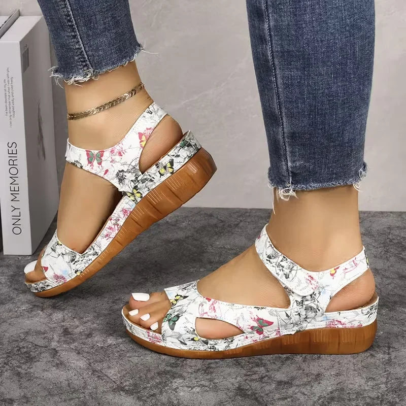 Women Platform Sandals Summer Lightweight Casual Wedges Shoes Woman Zpaxo MULTI 36