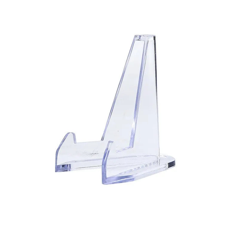 Clear Acrylic Card & Coin Display Stand – Mini Easel Rack