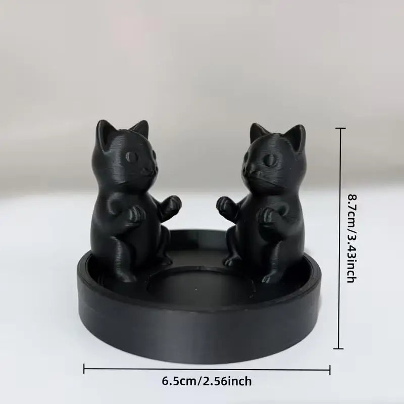 1pcs Cat-Shaped Candlestick – Cozy Desktop & Home Decor for Living Room, Bedroom, Study, Meow Theme Zpaxo