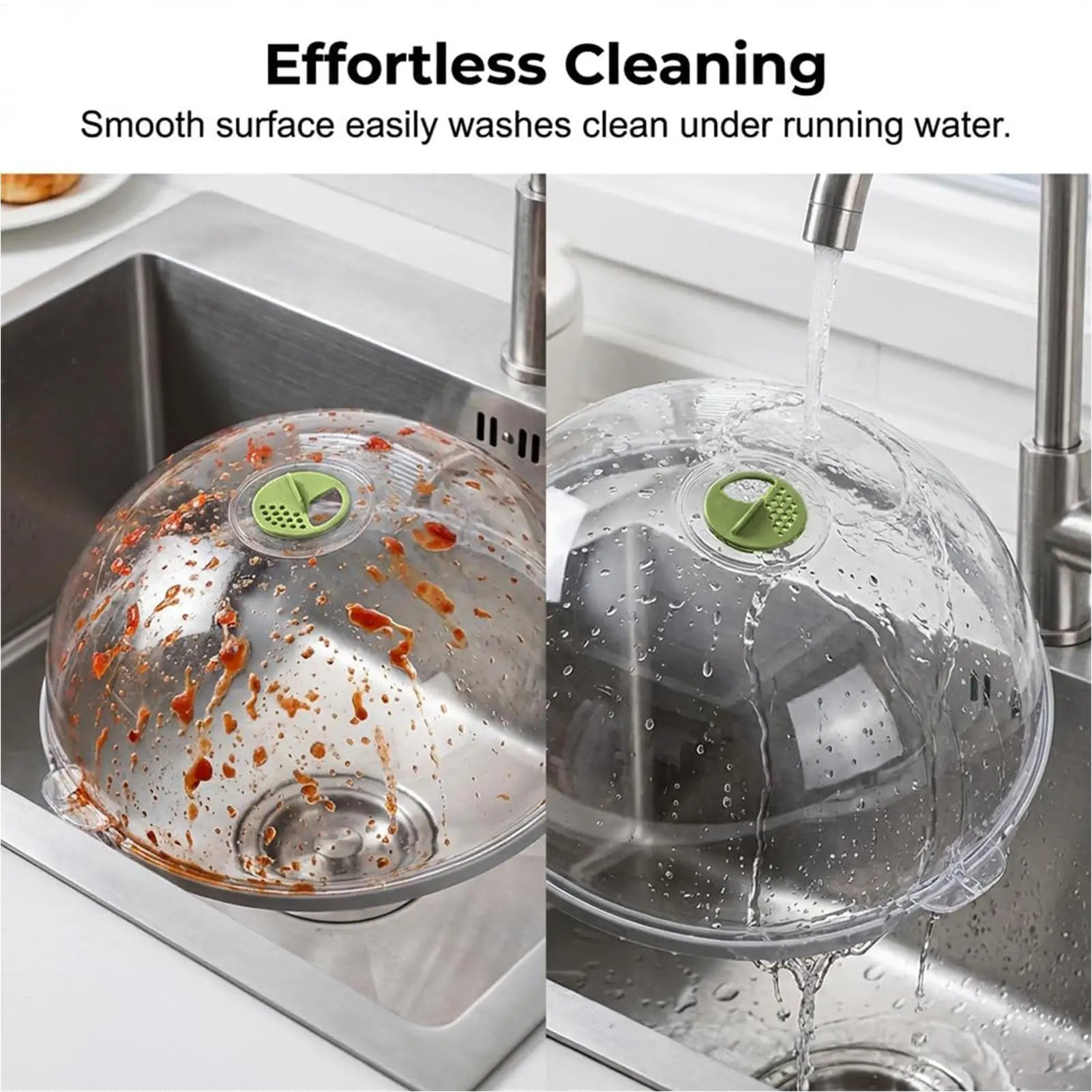 Microwave Food Cover 27x12 Cm Anti Splash Round Guard Steamer Plate
