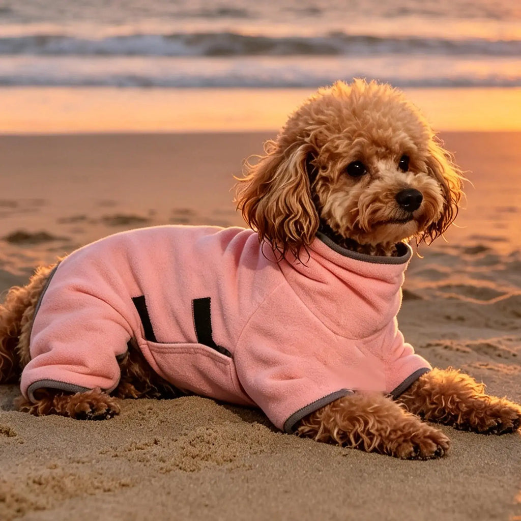 Dog Bath Towel Soft Fleece Absorbent Robe Pet Cat Bathing Supplies