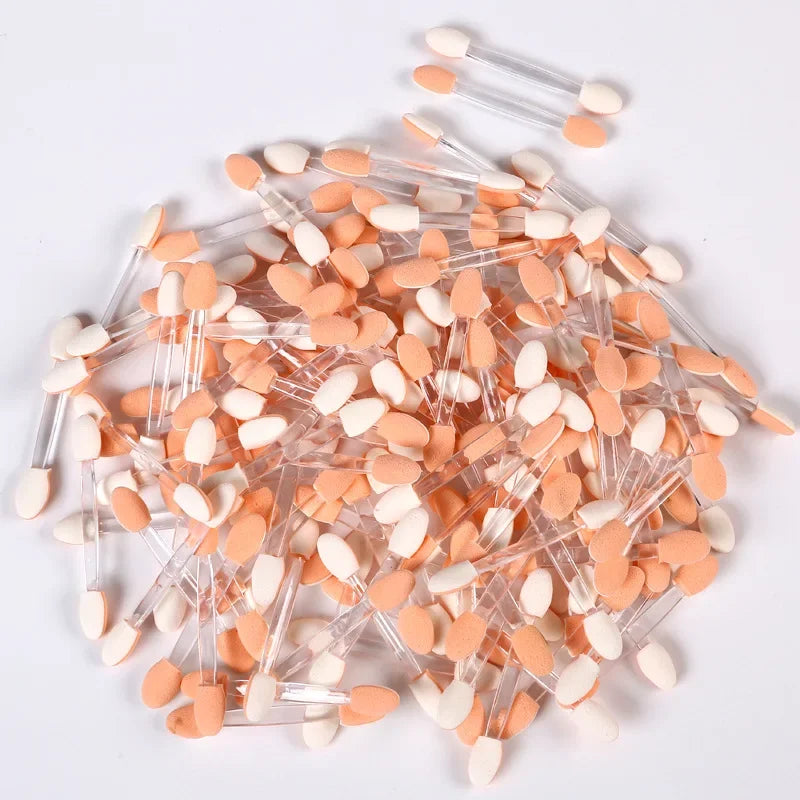 10 Small Portable Eyeshadow Applicators Bulk Double Sponge Eye Shadow