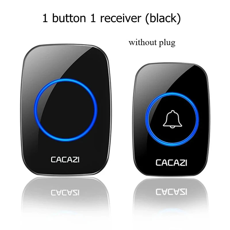 Wireless Doorbell 300m Range Waterproof Home Intelligent Door Bell Zpaxo 1 button 1 receiver