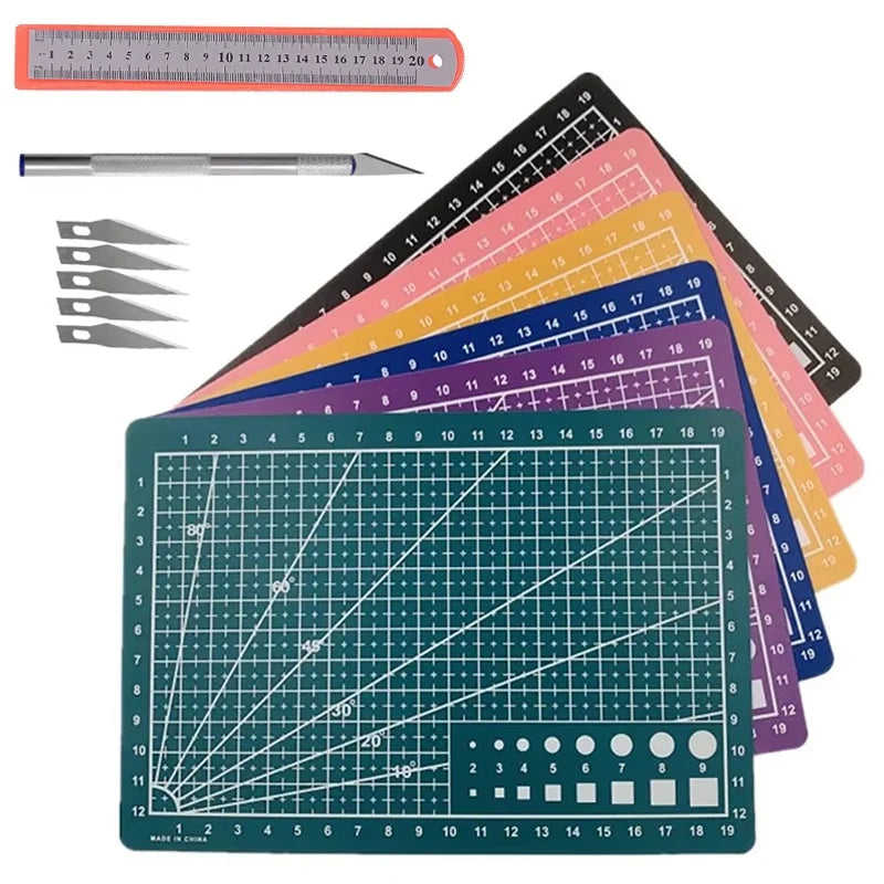 Durable A3 A4 A5 Multifunctional Cutting Mat Carving Knife Ruler DIY
