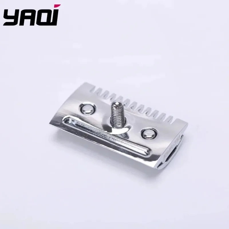 2026 YAQI Razor Head "The FLIPSIDE by YAQI" A Dual Comb Dual Aggression Level Mens Razor Head In Chrome Zpaxo