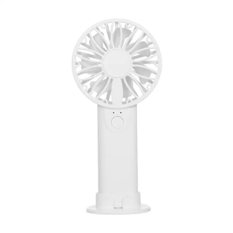 652F Rechargeable Mini Fan USB Desk Strong AA Battery Powered for Office Travel Outdoors Zpaxo White CN