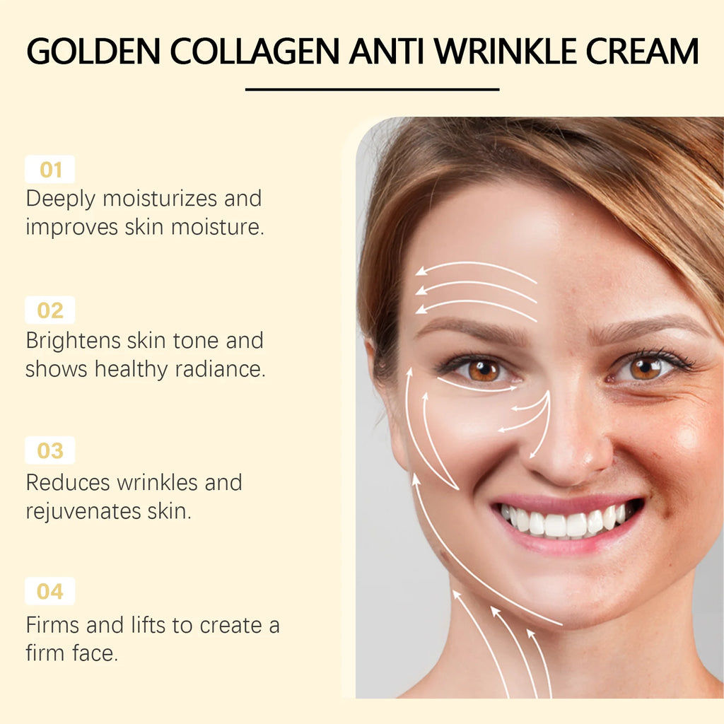 24K Gold Collagen Face Cream – Anti-Wrinkle Firming Moisturizer Gold Collagen Face Cream Zpaxo