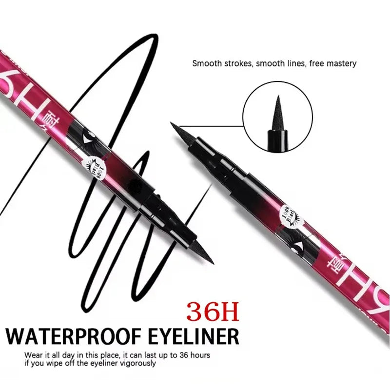 Black Smooth Liquid Eyeliner Pen Waterproof Long-lasting Ultra-fine