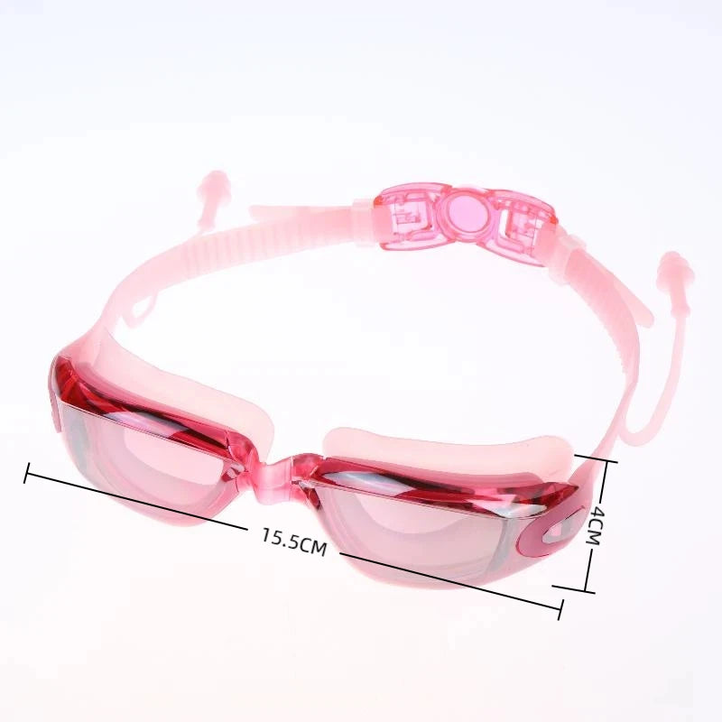 HD Anti-Fog Swimming Goggles – Silver Coated Small Frame