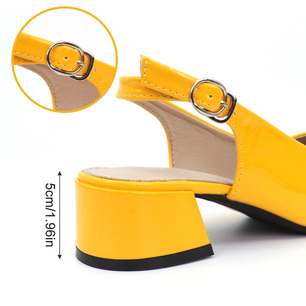 Women's Bow Chunky Heel Sandals | Square Toe Ankle Strap Heels
