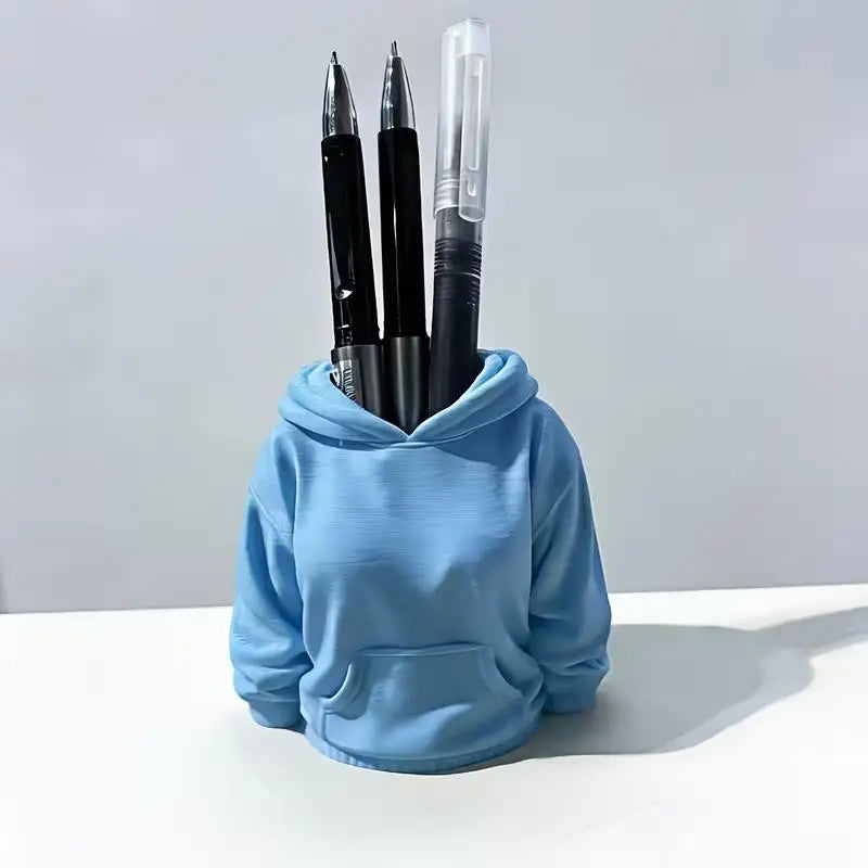 1pcs random Hooded Sweatshirt Pen Holder – Multi-Color Desk Organizer, for Pens & Stationery, Decorative Storage Zpaxo