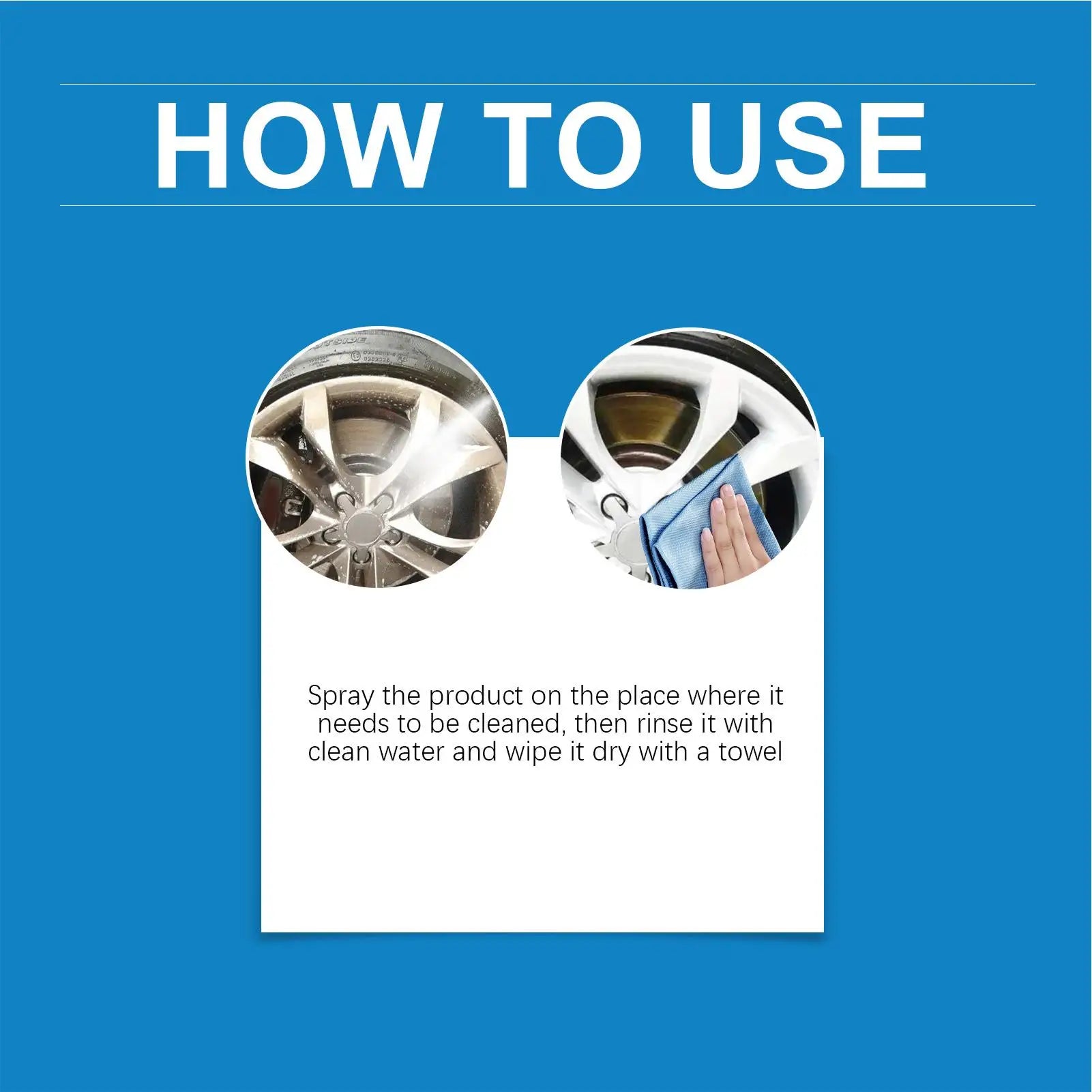 Car Rust Remover Fast Acting Iron Fallout Spray Metal Wheel Paint