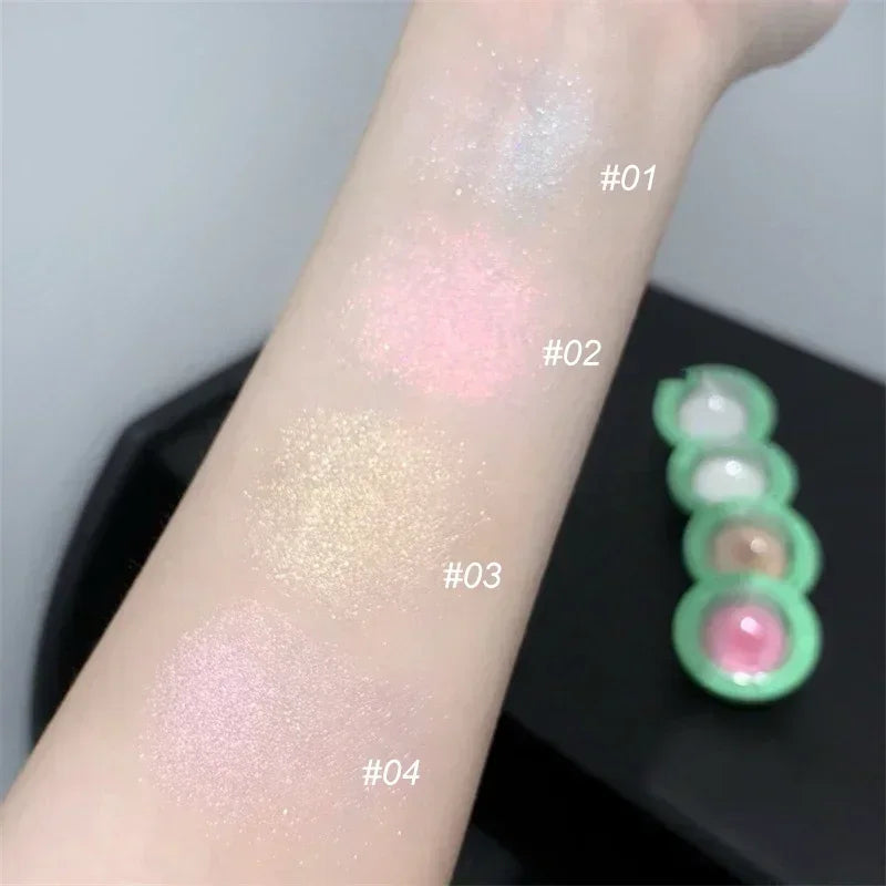1pcs Planet Highlighter Powder Shiny Gradient High-gloss Powder Face Contour Brightening Long Lasting Highlight Glitter Makeup Zpaxo