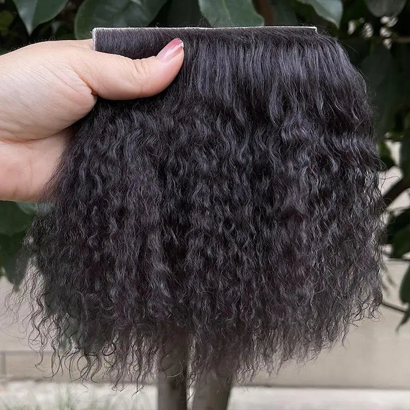 ▶1Pcs Dolls Accessories Mongolia Fur Sheepskin Wool Extensions Curly Texture Hair Row Curly Hair Extensions SD Blyth Wigs Hair Zpaxo A1