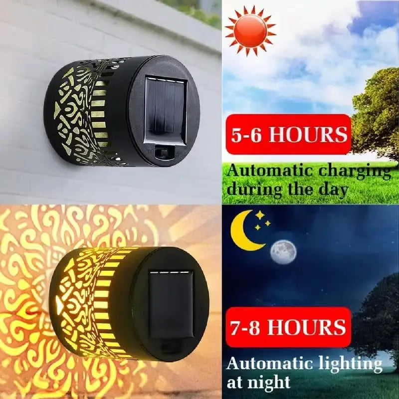 Solar LED Mandala Fence & Wall Light – Outdoor Garden Decor