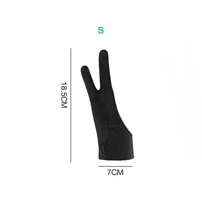 Anti-touch Two-finger Glove Graphic Artist Drawing Gloves Painting Zpaxo three layers-S