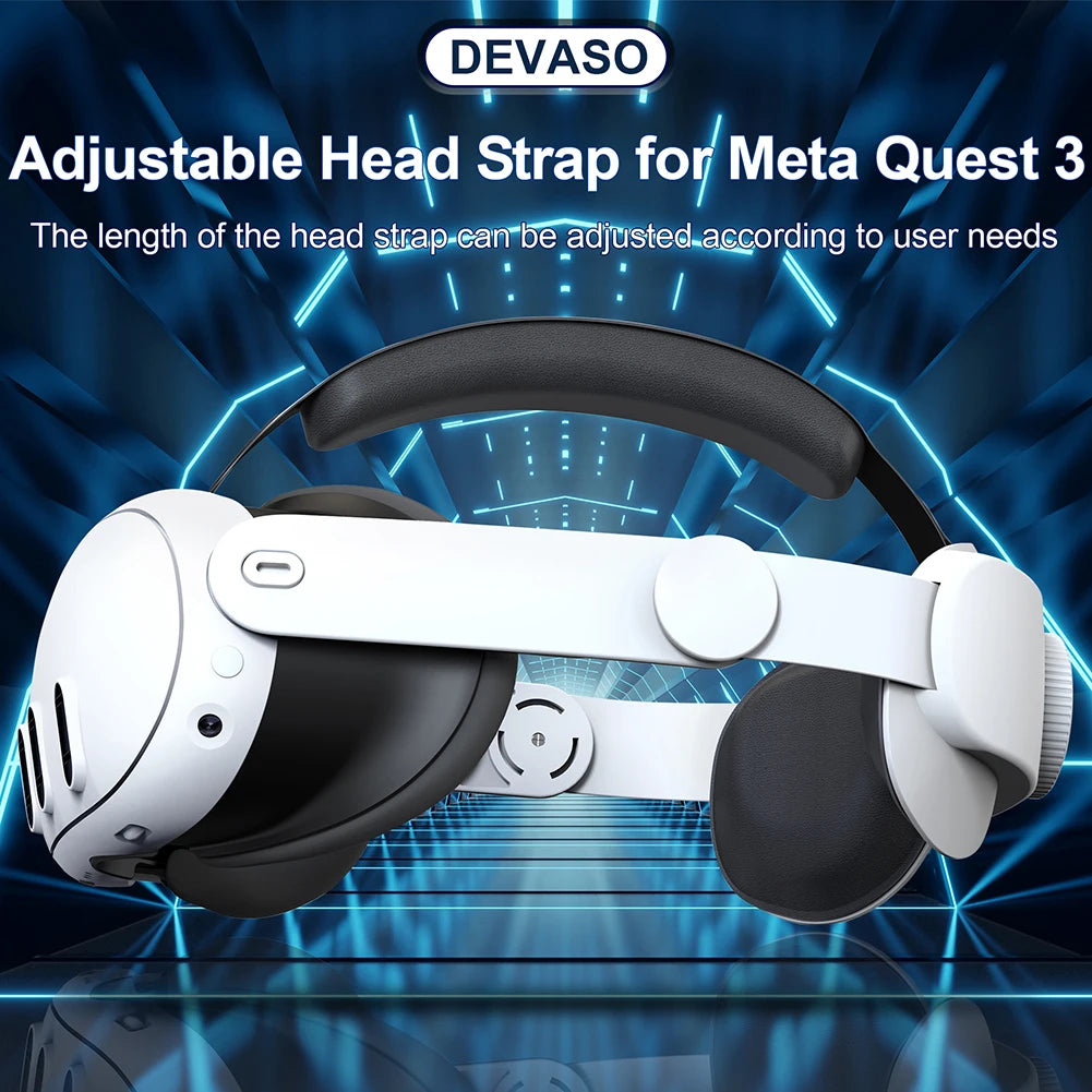 Upgrade Elite Halo Strap Alternative Head Strap Balanced Head Pressure Anti-Stifling Adjustable for Meta Quest 3 VR Accessories Zpaxo