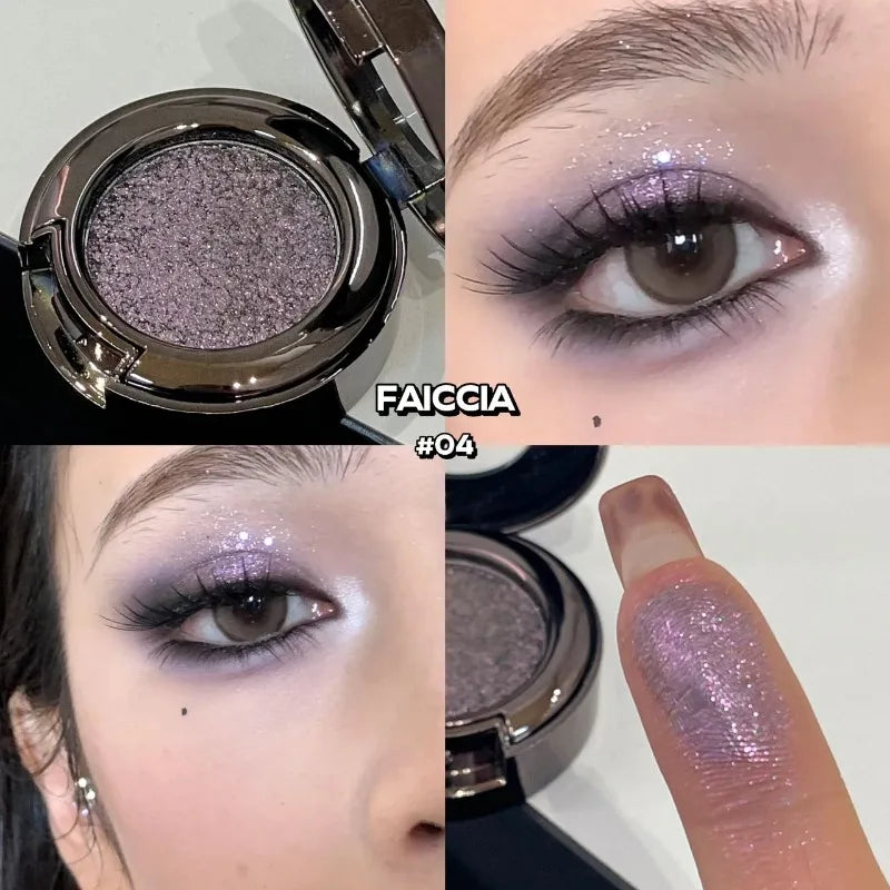 Metallic Glitter Eyeshadow Cream Chameleon Butterfly Green Shimmer Zpaxo 04