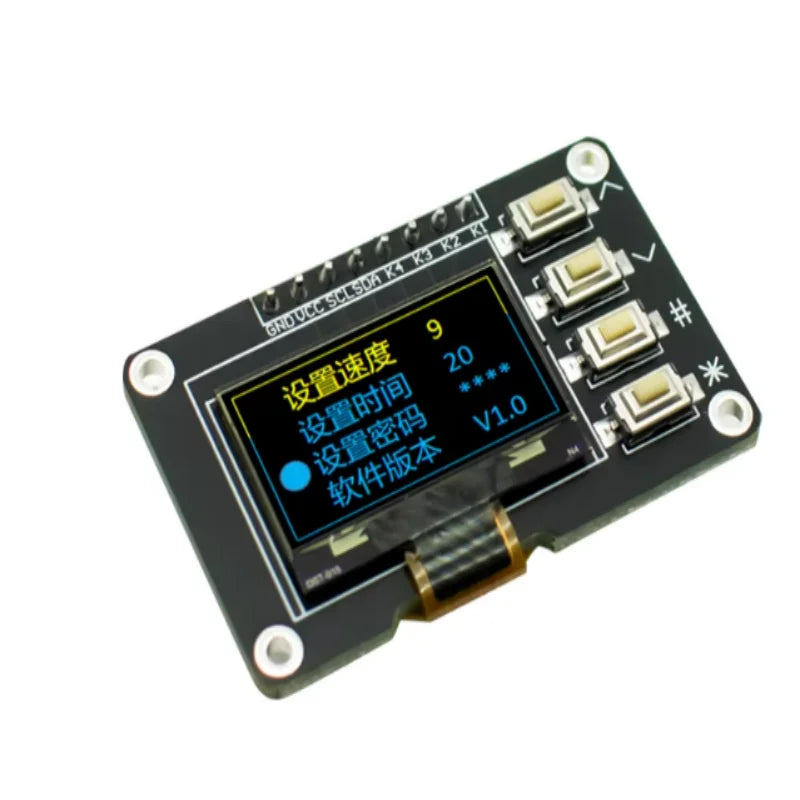 Product OLED IIC White BLUE 12864 Display 4x4 Key I2C SSD1315 LCD Zpaxo Yellow and blue
