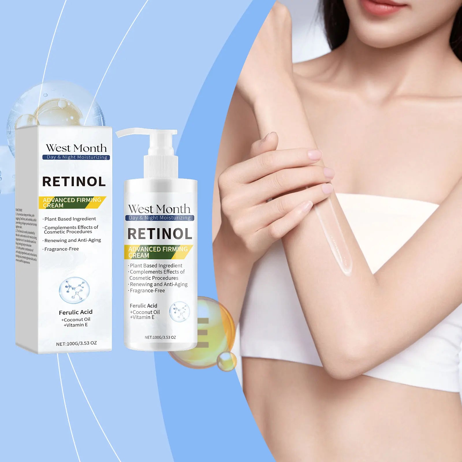 Retinol Body Firming Cream - Tighten Skin, Boost Elasticity, Deep Hydration & Anti-Aging For Radiant Youthful Body Zpaxo