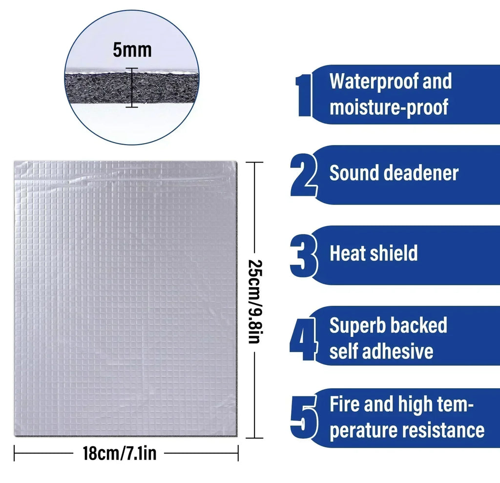 Thick Aluminum Fiber Muffler Cotton Car Auto Fender Heat Sound