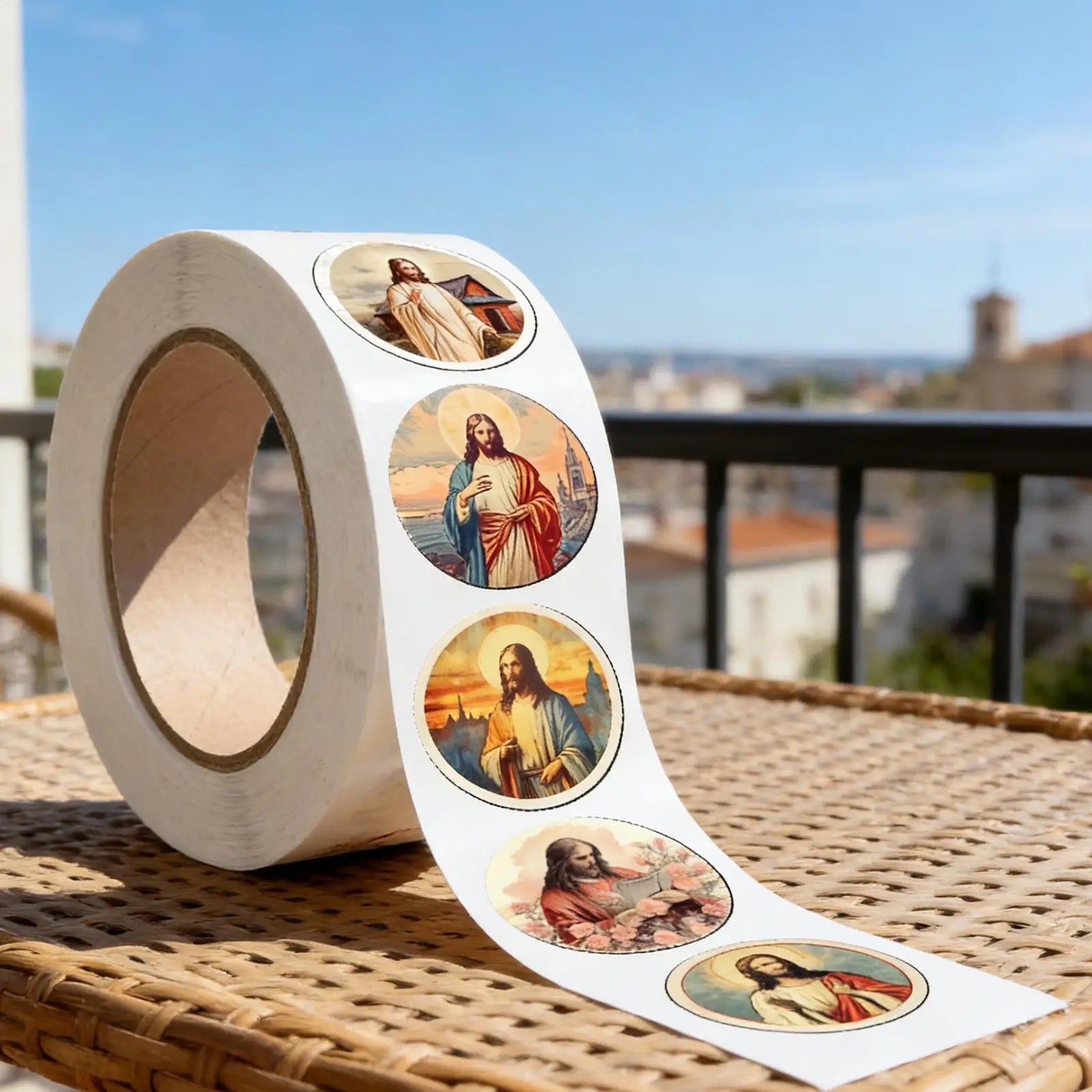 Christian Stickers Fade-resistant Party Favor Jesus Roll Sticker Wall