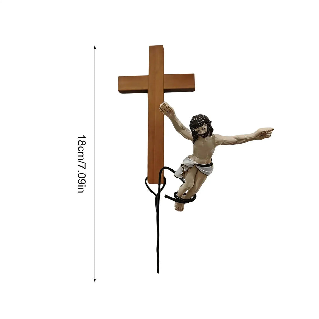 Jumping Jesus Wall Decor Humorous Religious Statue Christian Easter